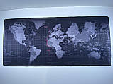 Килимок для мишки ігрова поверхня ЯКІСТЬ Карта світу 90 на 40 см, фото 5