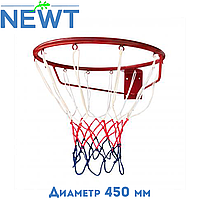 Кольцо баскетбольное игровое с сеткой усиленное антивандальное Newt диаметр 450 мм металлический прут 16 мм №2
