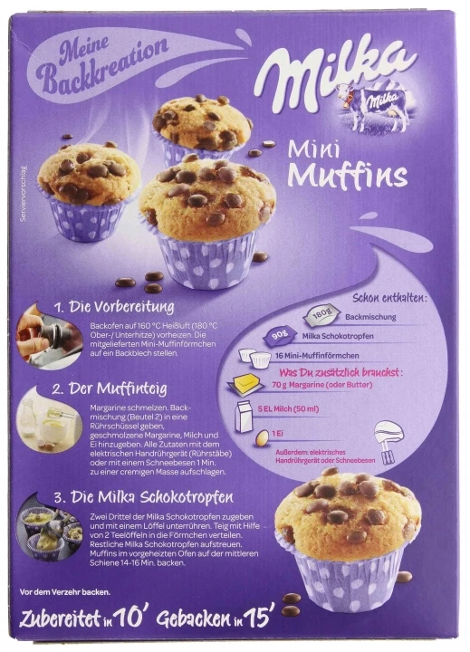 Суміш для приготування мафінів Milka Mini Muffins - фото 2 - id-p1780940645