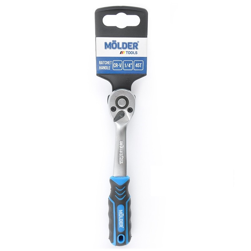 Тріскачка Molder, Cr-V, 1/4" 45T, двокомпонентна, ергономічна ручка (10шт/уп)