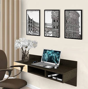 Навісний комп'ютерний стіл COMFY HOMETM AirTable™ X1 Mini, венге, фото 3