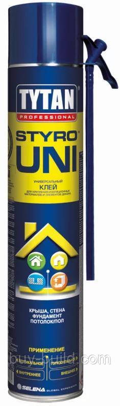 Піна Tytan O2 STYRO UNI 753 B3 750 мл (клей для пінопласту) струбк, фото 1