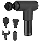 Портативний масажер для тіла + 4 насадки, від USB, KH-320 + Подарунок Набір резинок для фітнесу 5в1, фото 7