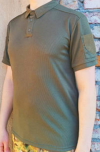 Поло футболка тактична, кулмакс олива (cool max olive), 2 кишені