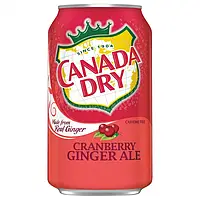 Газована вода Canada Dry Журавлинний Імбирний Ель 350мл