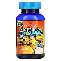 21st Century, Zoo Friends Multi Gummies (60 жув. цукерок), дитячі вітаміни + вітамін С