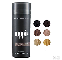Загусник для волосся, косметична пудра Toppik Hair Building Fibers колір чорний