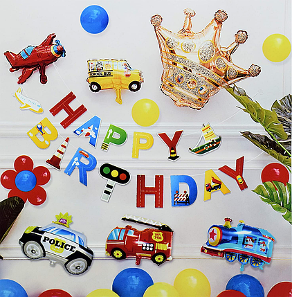 Фотозона із кульок Міні машинки, фото 1