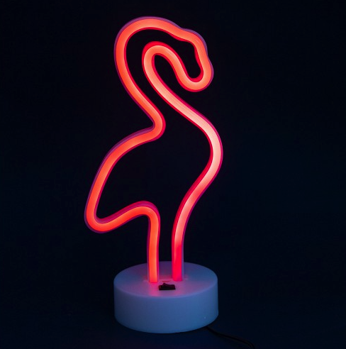 Нічний світильник (нічник) Neon Lamp Flamingo Red