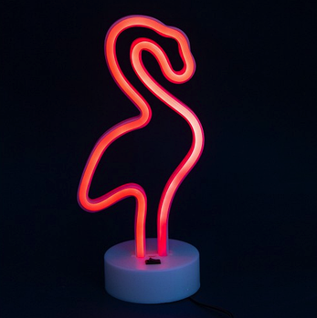 Нічний світильник (нічник) Neon Lamp Flamingo Red
