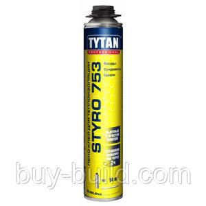 Піна Tytan O2 STYRO 753 GUN B3 750 мл (клей для пінопласту), фото 1