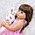 Лялька Реборн (Reborn) 55 см вініл-силіконова Соломія в наборі з соскою, пляшкою і іграшкою Можна купати, фото 4