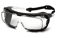 Тактические очки защитные с уплотнителем Pyramex Cappture-Plus (clear) H2MAX Anti-Fog, прозрачные