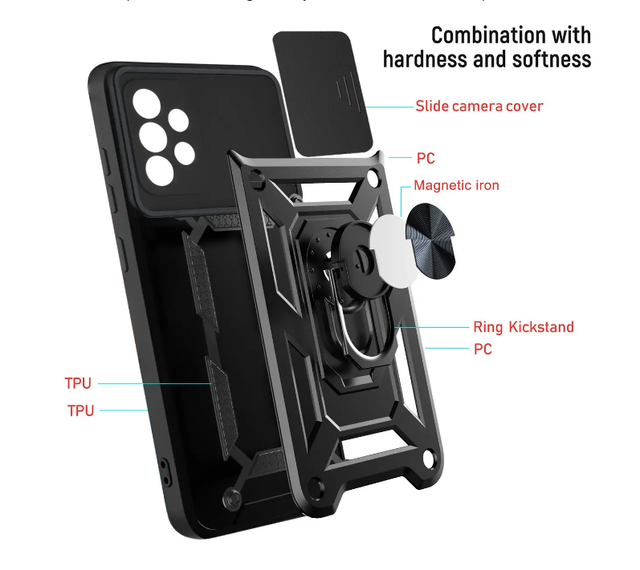 Ударостійкий чохол Camshield Serge Ring for Magnet для Samsung Galaxy A72 (SM-A725FZ) Ударостійкий чохол Camshield Serge Ring for Magnet для Samsung Galaxy A72 (SM-A725FZ)