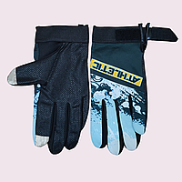 Спортивные перчатки "Athletic" полнопалые сенсорные цвет серый размер L