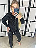 Модний жіночий костюм Louis Vuitton чорний / бежевий S-ХХL (бренд Луї Віттон трикотаж двунитка Туреччина), фото 9