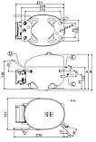 Компресор SECOP HMK 95 AA (R600/167wt), фото 4