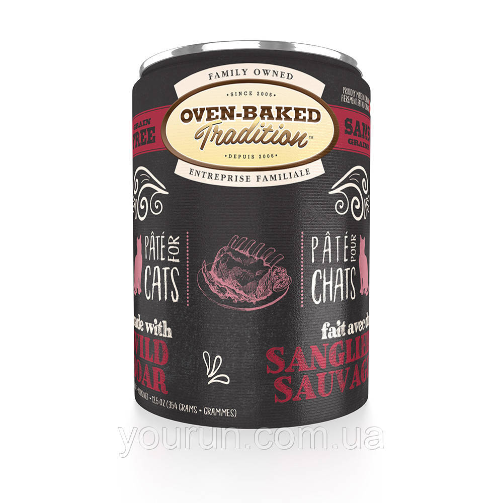 Oven-Baked (Овен Бекер) Tradition Boar - вологий корм для кішок із свіжого м'яса кабана 354 гр