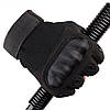 Тактичні рукавички з посиленим протектором і відкритими пальцями, Чорні, 2XL / Безпалі рукавички, фото 3