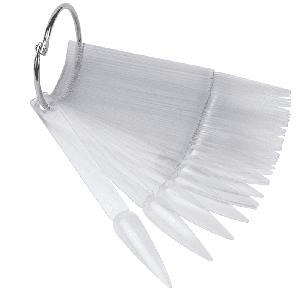 Типси на кільці 50 шт прозорі, гостра форма