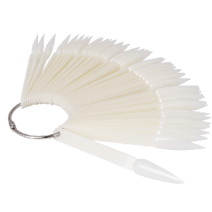 Типси на кільці 50 шт білі, гостра форма