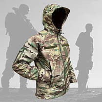 Водозахисна Тактична Куртка на Флісі (48-58р) Софтшел для військових Демісезон Мультиким, фото 2