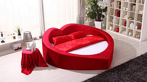 Кругле дизайнерське ліжко під замовлення Елегія-8 серце (Мебель-Плюс TM)