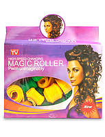 Бигуди мягкие 19 штук Magic Roller разноцветные для волос Спираль