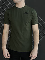 Мужская футболка The North Face хаки спортивная хлопковая летняя | Тенниска Зе норт фейс спортивная на лето