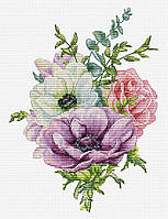 B7017 Анемони Набір для вишивання нитками Luca-S Квіти Композиція з квітами
