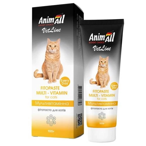 AnimAll VetLine Multivitamin Фитопаста для Кошек 100 Гр — Купить ...