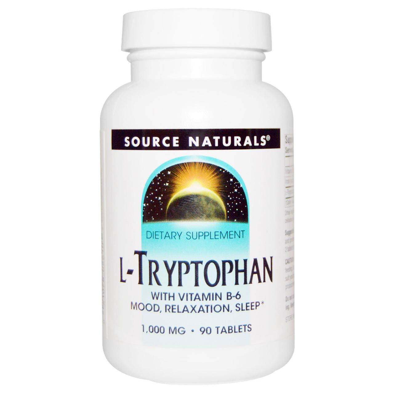 Триптофан, Souce Naturals, 1000 мг, 90 таблеток