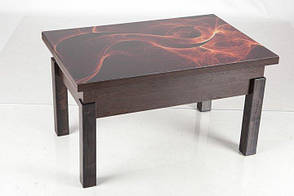 Стіл-Трансформер Флай ДСП Венге стільниця ДСП+скло фотодрук сонце (Мікс-Мебель TM)