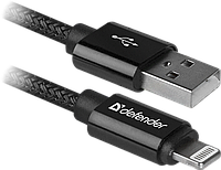 Кабель USB AM-Lightning M, 1.0 м, чорний, 01-03T PRO Defender