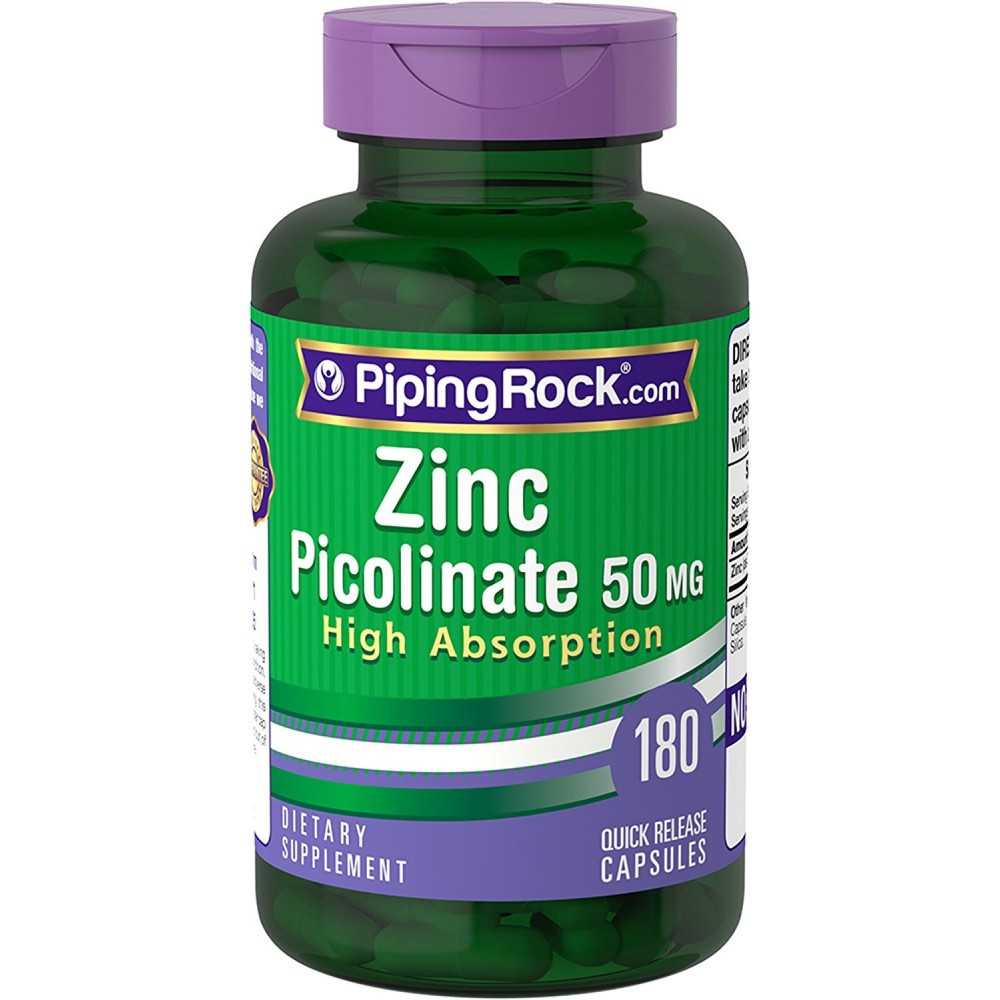 Цинк піколінат Piping Rock Zinc Picolinate 50 mg 180 Capsules