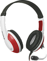 Навушники з мікрофоном Defender Warhead G-120, червоно/білі