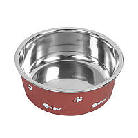 Миска для собак котів Taotaopets 131120 металева Red 96 мм