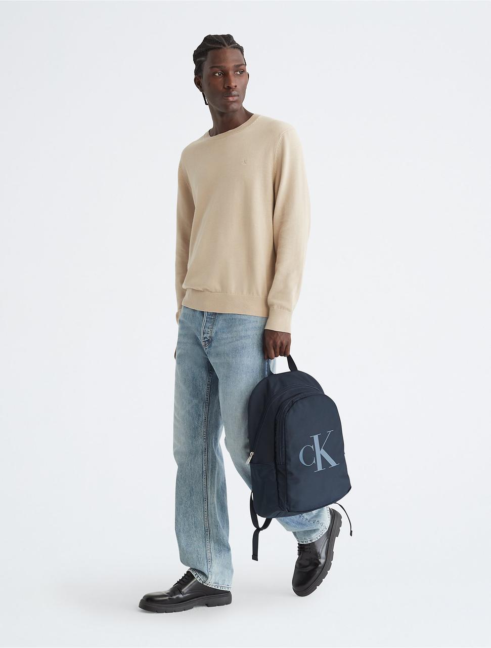Великий рюкзак Calvin Klein на змійці з логотипом 1159775294 (Синій, One Size)