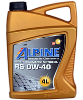 ALPINE 0W-40 RS API SN/CF (A3/B3/B4) MB-229.5 BMW LL-01, Porsche A40 4л