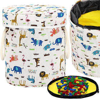 Кошик для зберігання з килимком Springos 27 л текстильний для іграшок та аксесуарів HA0133 .