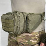 Нагрудна поясна сумка для пістолета зброї олива, фото 6