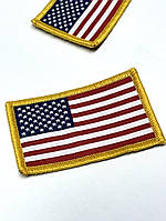 Флаг US шеврон на липучке ( в комплекте 5 штук)