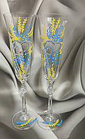 Весільні бокали ручної роботи для шампанського