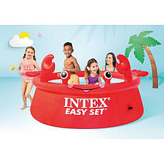Басейн дитячий надувний інтекс круглий Intex 26100 Краб (183х51 см), фото 3
