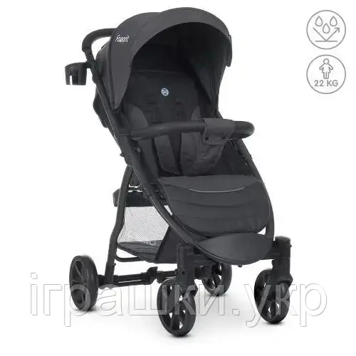 Дитяча коляска-книжка прогулянкова El Camino M 3409L v.2 Volcanic Gray, фото 1