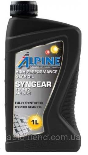 ALPINE Gear Oil 75W-90 TS GL-5 1л - фото 1 - id-p1781126422