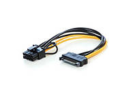 Кабель живлення для відеокарти 6/8-pin to SATA M, 0.2м