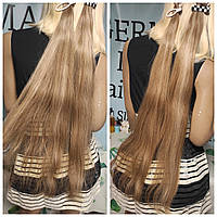 Волосы 80см русые не крашенный шикарные красивые мягкие здоровые для наращивания волос