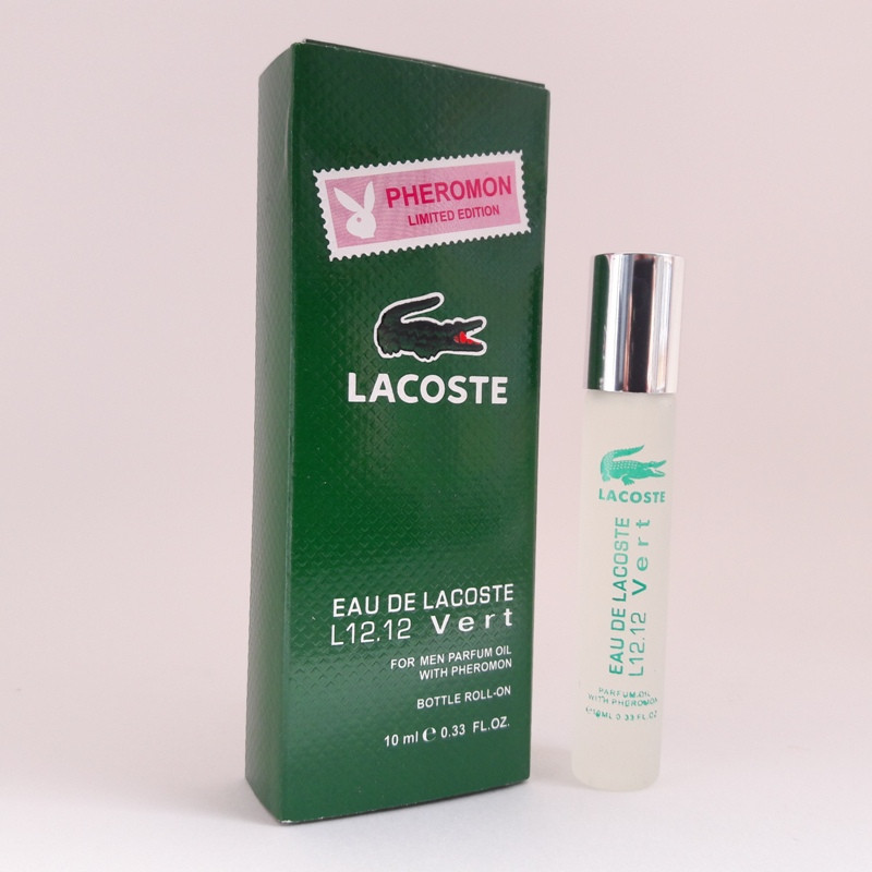 Парфумерна олія з феромонами LACOSTE Eau De Lacoste L12.12 Vert, 10 мл. Без спирту