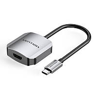 Перехідник USB3.1 Type-C --> HDMI (F), 4K 30HZ, кабель 0.15м, Vention